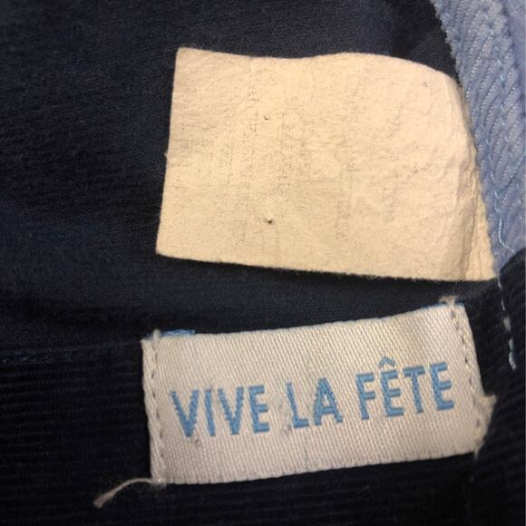 Vintage VIVE LA FÊTE Smocked navy & blue dress 2 year old - Picture 9 of 10